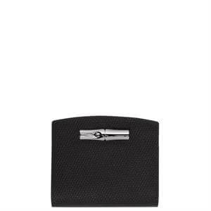 Longchamp Roseau Black Compact Wallet